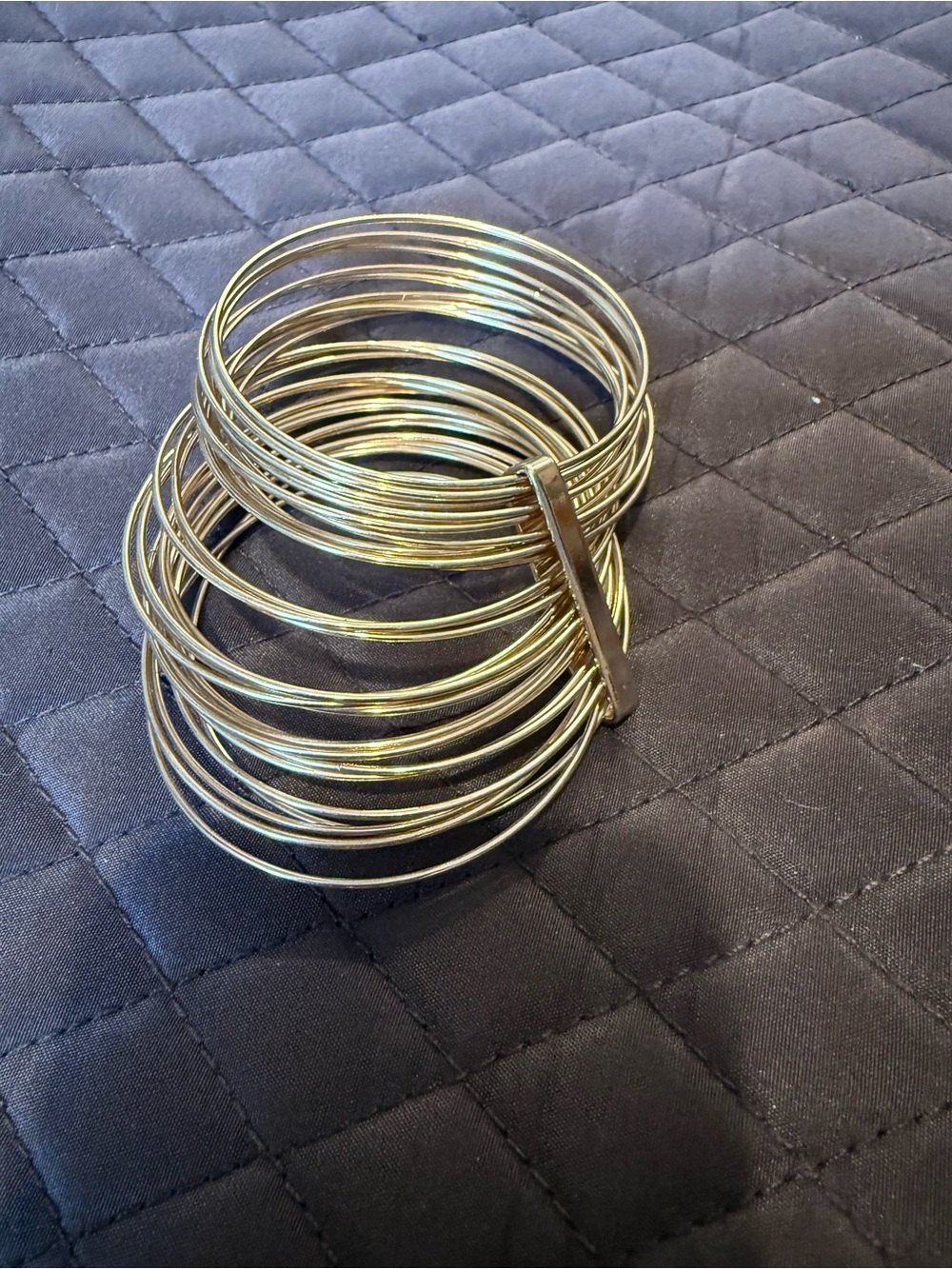 Gold Multi-Row Coil Bracelet